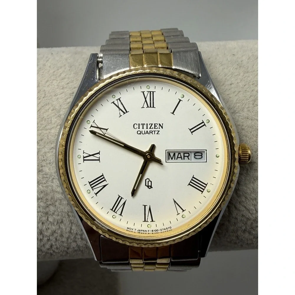 Citizen CQ 6100-072901 New Battery Mens Watch 35MM 7.5